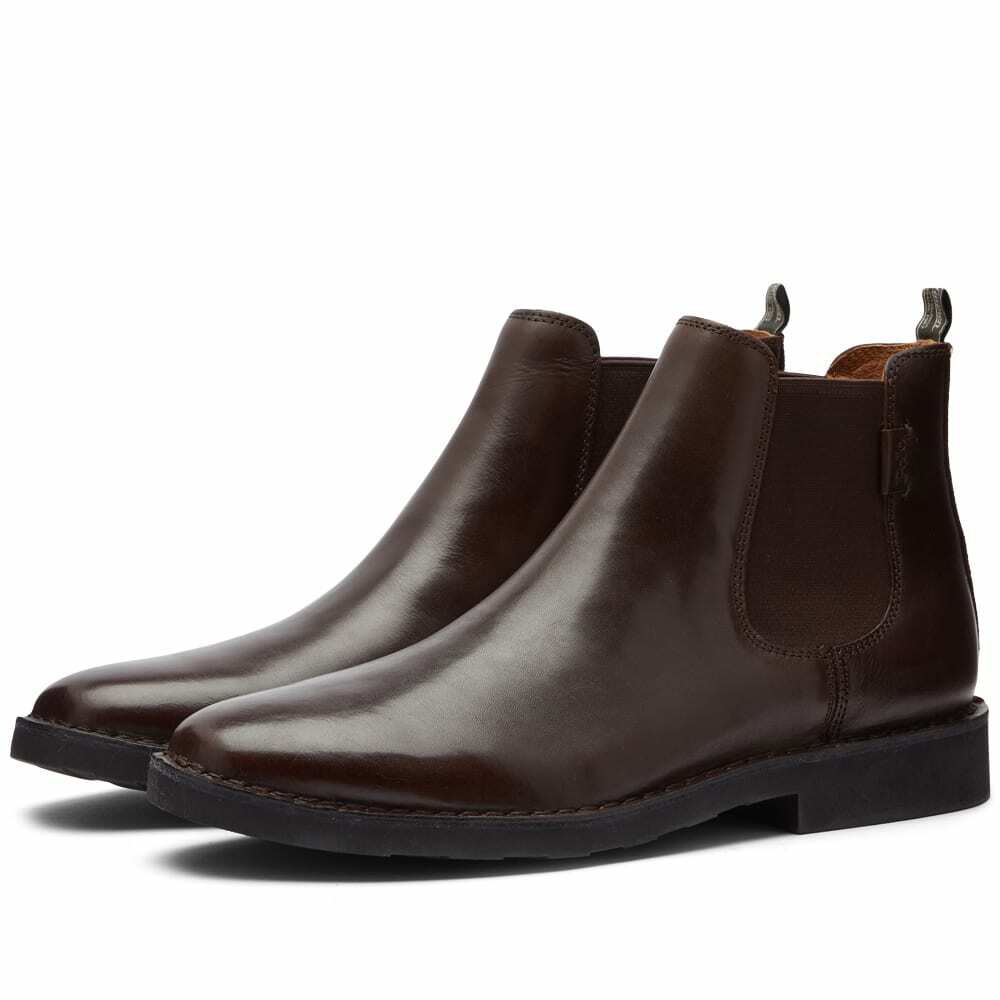 Polo Ralph Lauren Men's Talan Leather Chelsea Boot in Polo Brown Polo ...