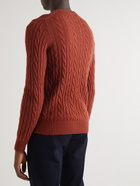 Loro Piana - Cable-Knit Baby Cashmere Sweater - Brown