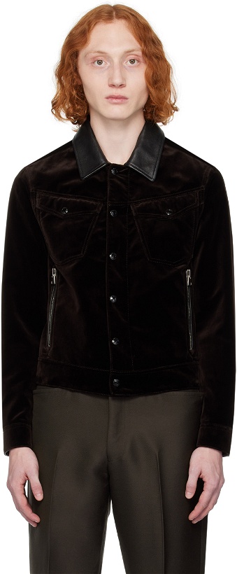 Photo: TOM FORD Brown Compact Denim Jacket