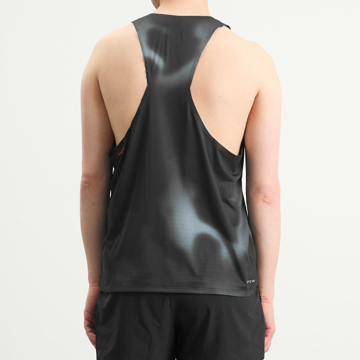 Nike Running Men's Nike Aeroswift Singlet in Black/Grey/Crimson