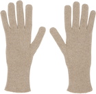 Baserange Beige Ribbed Gloves