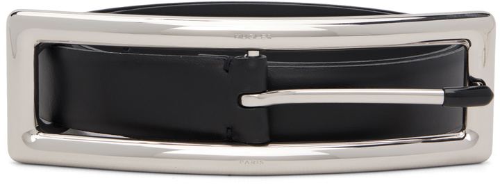 Photo: Mugler Black Rectangle Buckle Belt