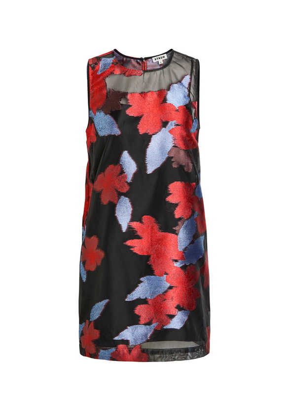 Photo: Staud Brea Devoré Organza Mini Dress Multicoloured