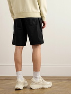 Stone Island - Straight-Leg Logo-Appliquéd Cotton-Blend Twill Cargo Shorts - Black