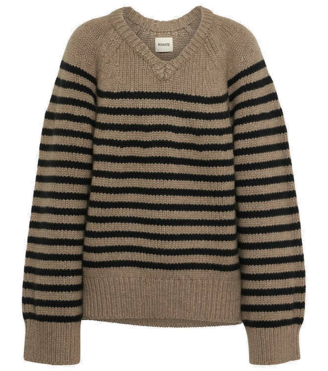 Khaite Nalani striped cashmere sweater Khaite