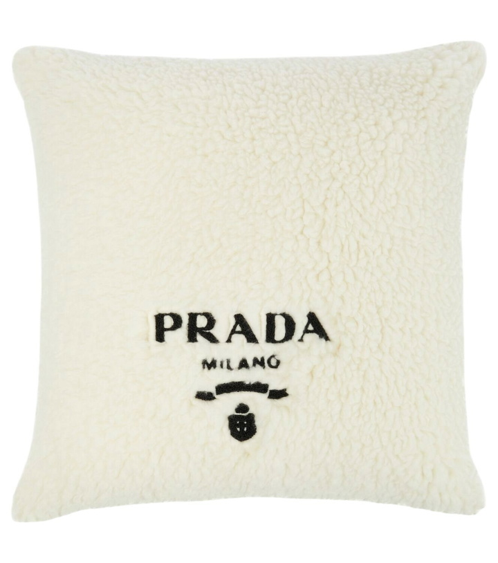 Photo: Prada Logo wool, silk and cashmere cushion
