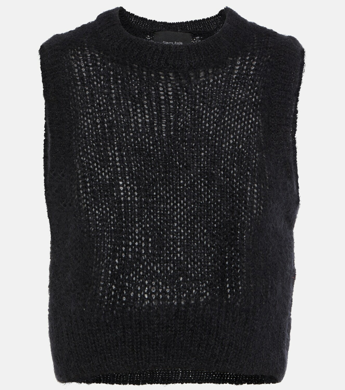Simone Rocha - Openwork mohair-blend vest