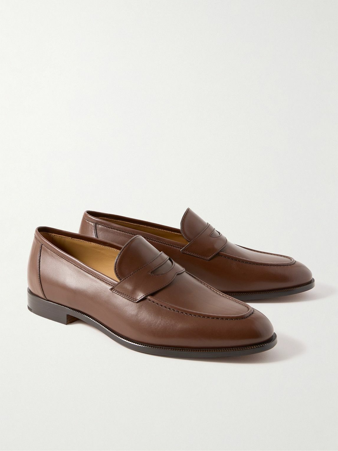 Loro Piana - Sergio Walk Leather Penny Loafers - Brown