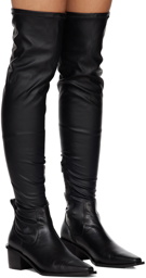 Juun.J Black High Long Boots