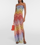 Missoni Mare Zig Zag strapless beach dress