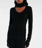 Didu Cutout ribbed-knit turtleneck top