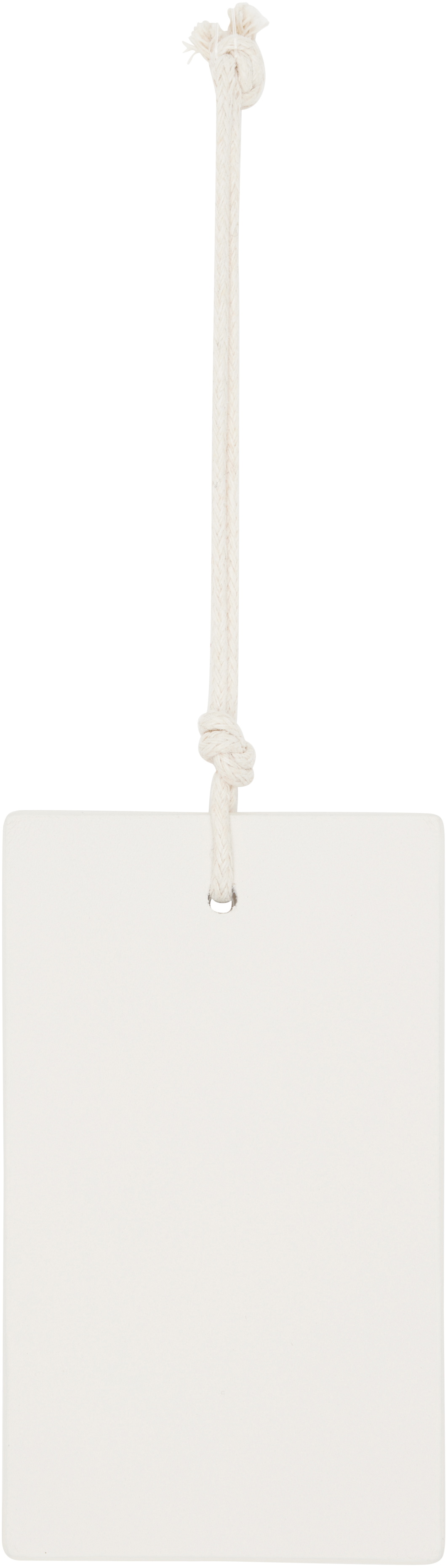 VETEMENTS White Leather Logo Hangtag Keychain