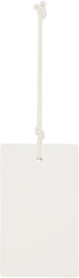VETEMENTS White Leather Logo Hangtag Keychain