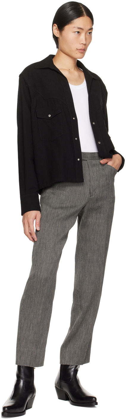 The Letters Black Western Shirt