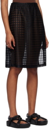 Youth Black Wrap Midi Skirt