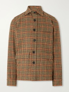 De Petrillo - Houndstooth Virgin Wool Overshirt - Brown