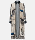 Max Mara Printed silk twill shirt dress