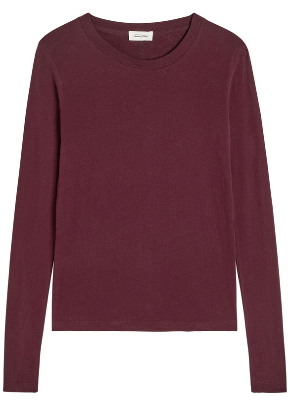 Photo: American Vintage Gamipy Cotton T-shirt Burgundy