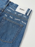 WTAPS - Barrel-Leg Embroidered Jeans - Blue