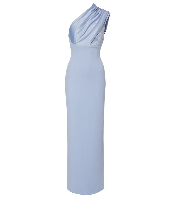 Photo: Solace London Gracie one-shoulder satin-trimmed gown