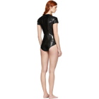 Lisa Marie Fernandez Black PVC Farrah One-Piece Swimsuit