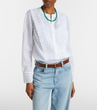 Veronica Beard Clermont broderie anglaise cotton-blend shirt