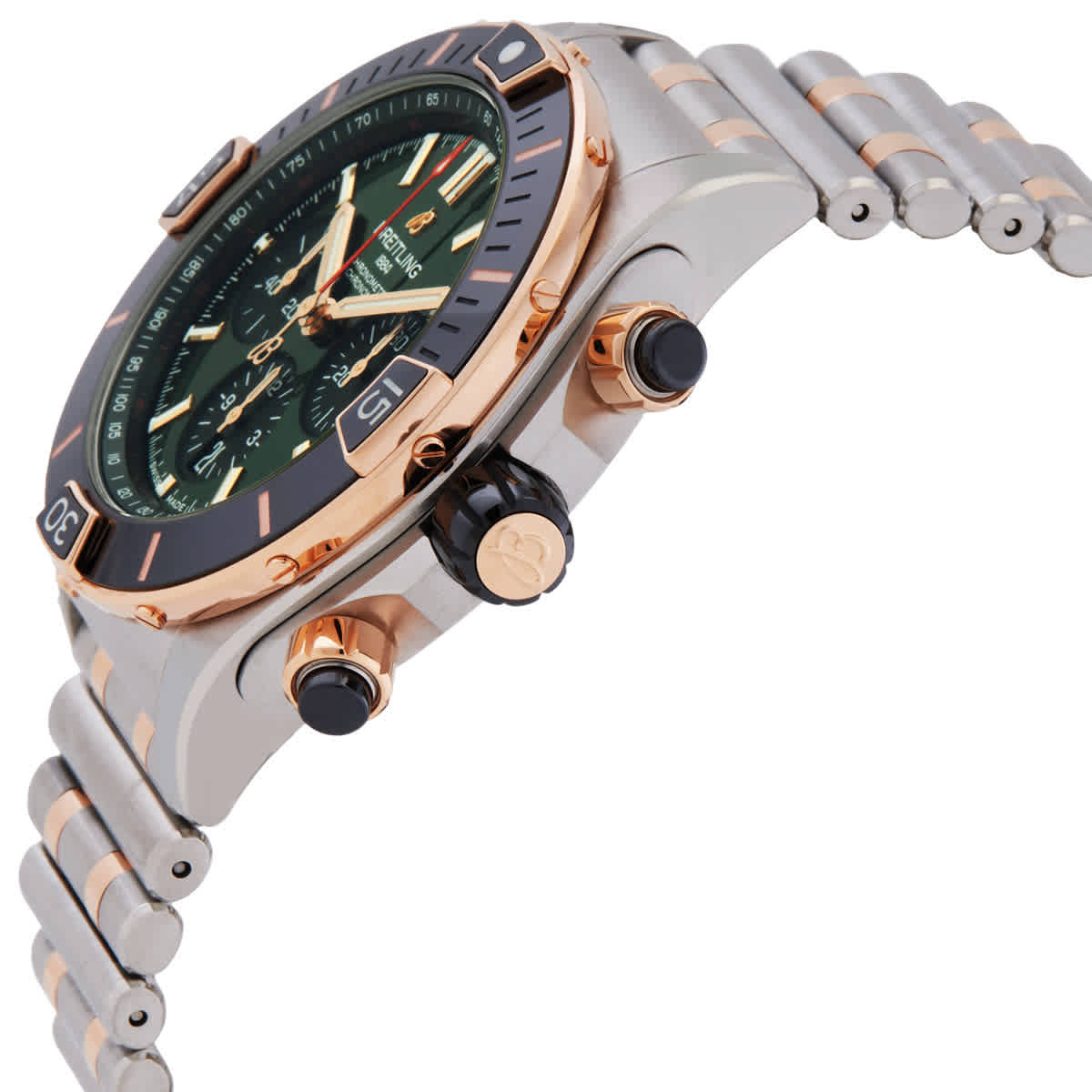 Breitling Chronomat B01 Chronograph Automatic Green Dial Mens Watch UB0136251L1U1