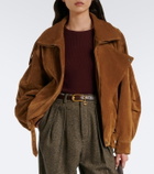 Saint Laurent Ribbed-knit wool, cashmere, and silk top