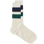 Oliver Spencer Men's Miller Sports Socks in Cream/Green