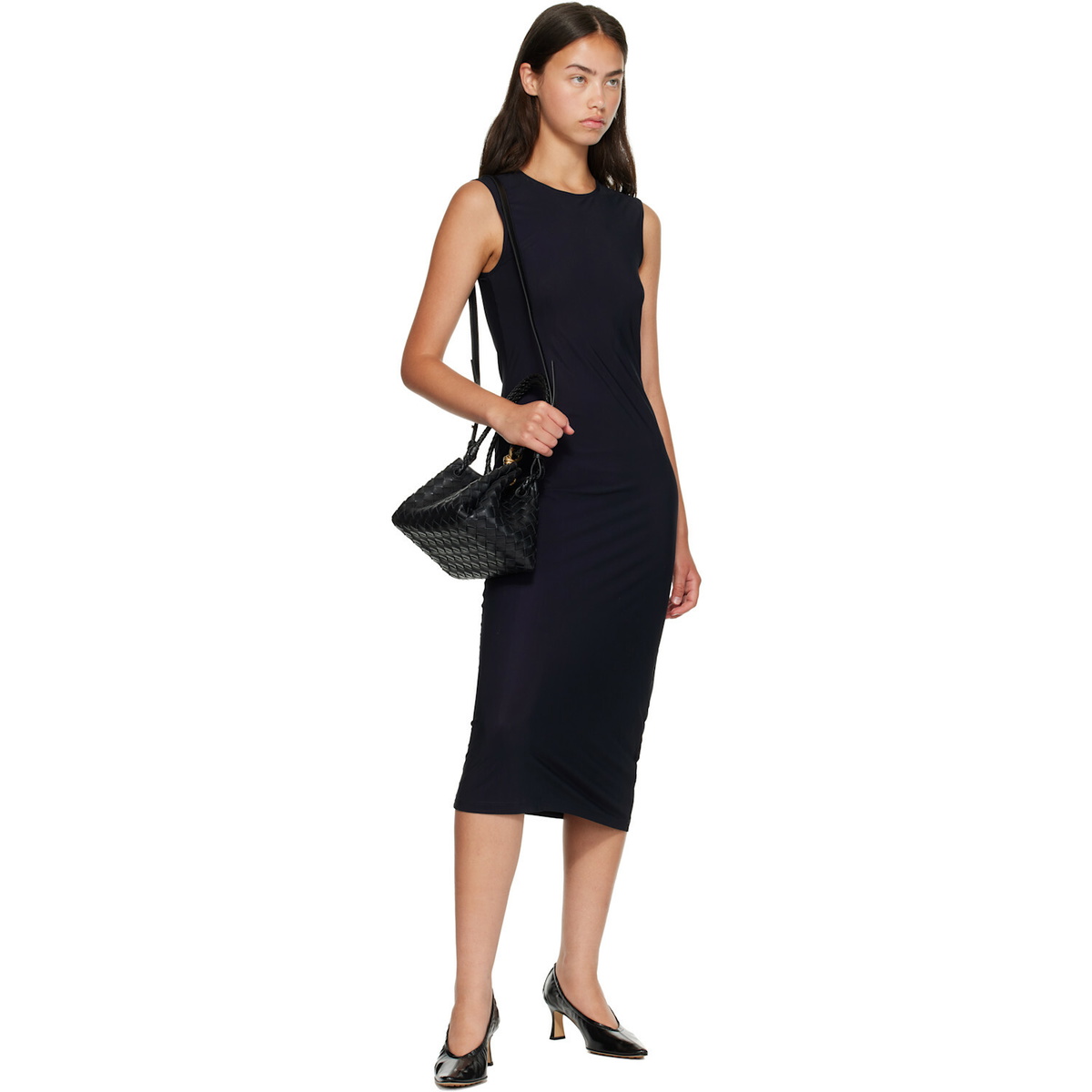 Bottega Veneta Black Small Parachute Bag