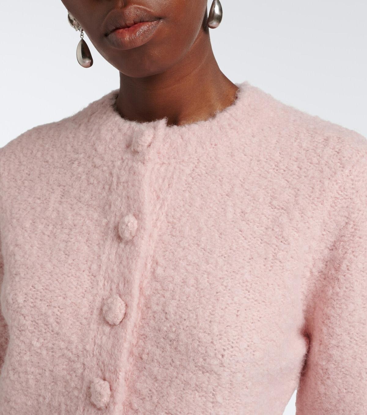 Erdem Floral wool and alpaca bouclé cardigan