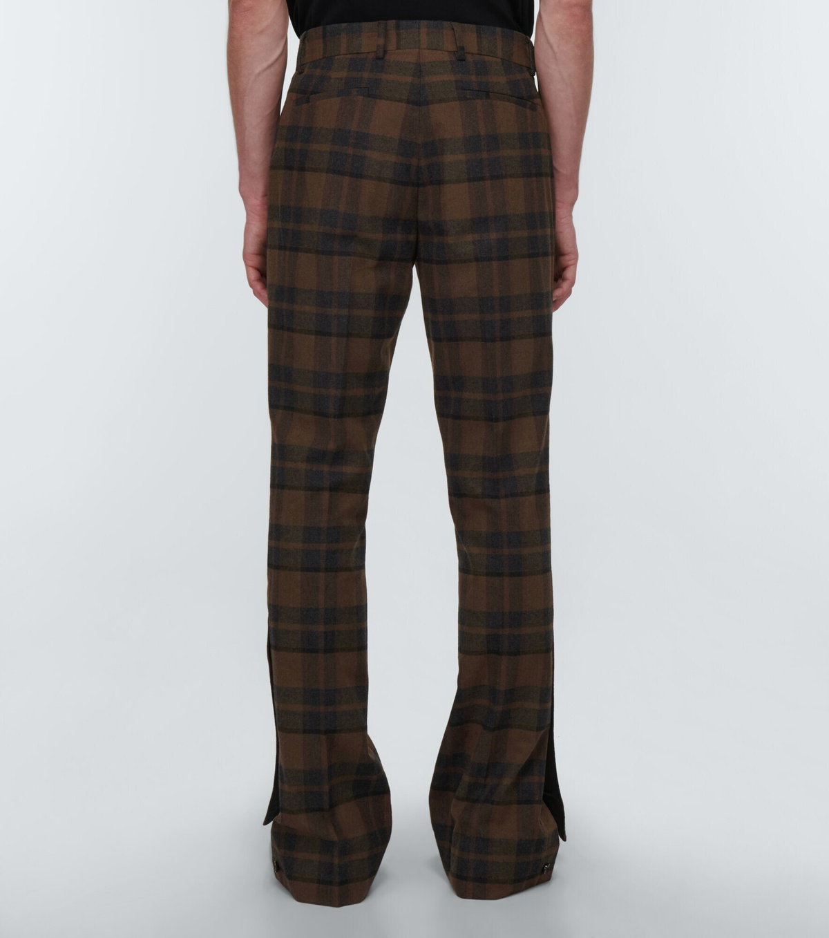 Amiri - Checked flared cotton-blend pants