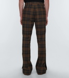 Amiri - Checked flared cotton-blend pants