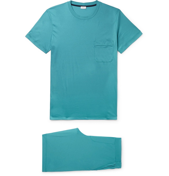 Photo: Zimmerli - Sea Island Cotton-Jersey Pyjama Set - Blue