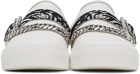 AMIRI White Bandana Chain Slip-On Sneakers