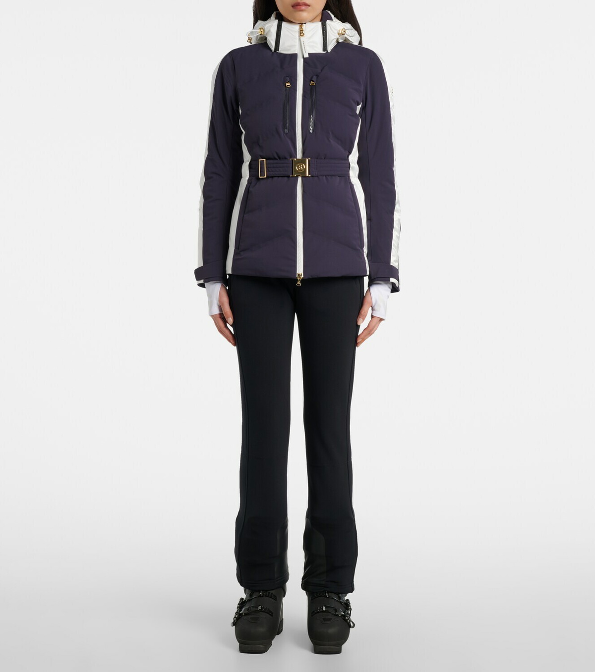 Bogner Kira belted hooded down ski jacket
