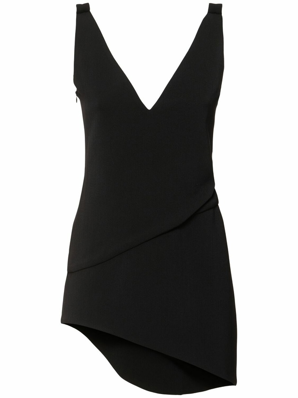 Photo: JW ANDERSON Tailored V-neck Wool Blend Mini Dress