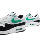 Nike Men's Air Max 1 Sneakers in White/Green/Black