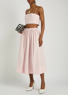 Gabriela Hearst Shiva Cotton-poplin Midi Skirt Light Pink