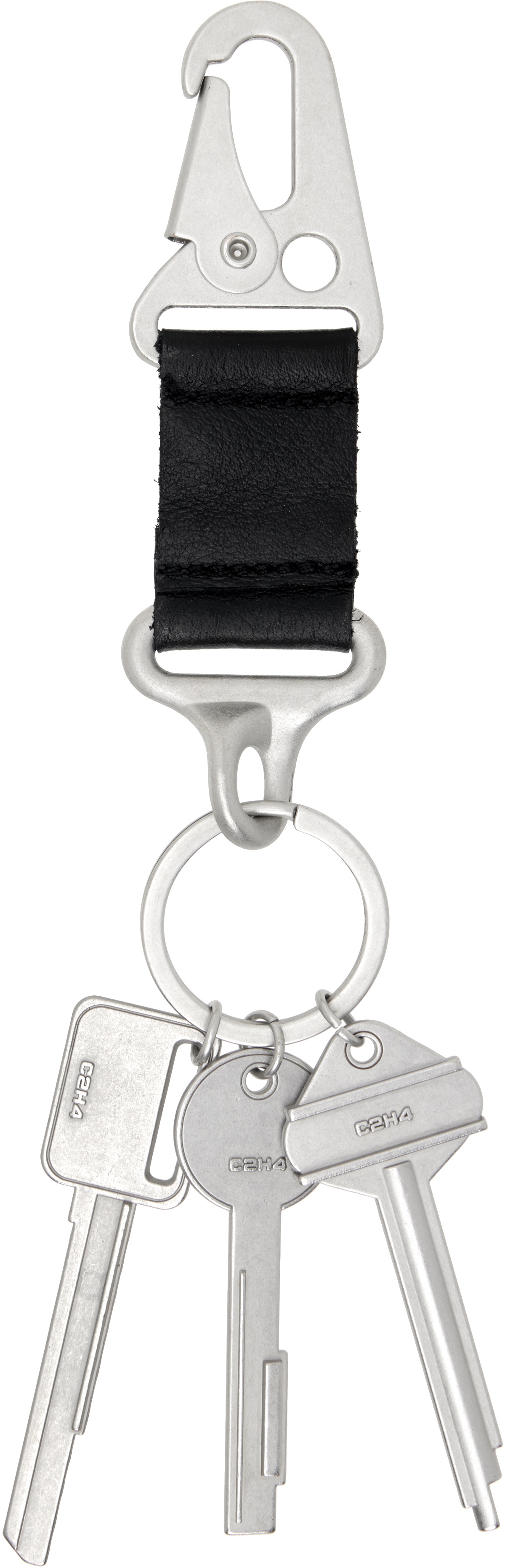 C2H4 Silver & Black Kazimir Keychain