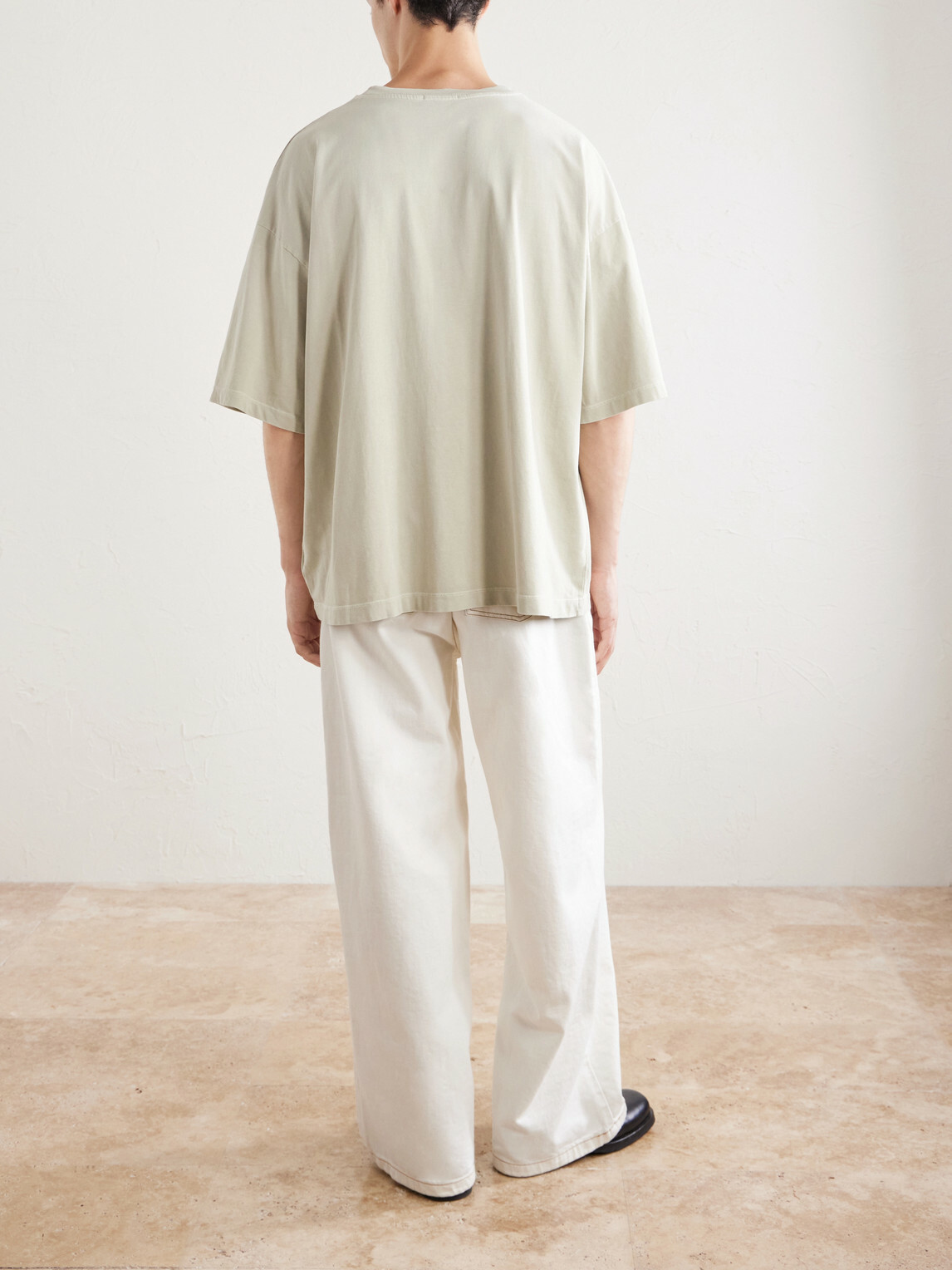 AGOLDE - Portman Oversized Cotton-Jersey T-Shirt - Neutrals