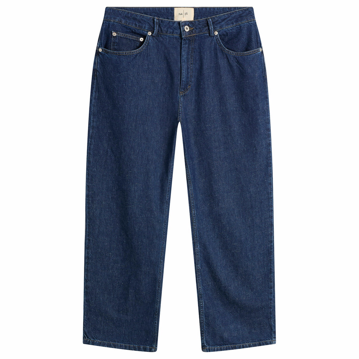 Folk Men's Barrel Leg Pant in Slub Denim