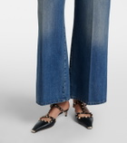 Valentino VGold wide-leg faded jeans