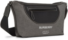 Burberry Black & White Horseferry Crossbody Bag