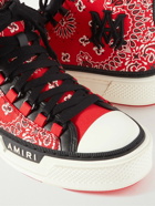 AMIRI - Leather-Trimmed Paisley-Print Canvas High-Top Sneakers - Red