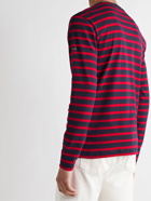 ARMOR LUX - Slim-Fit Striped Cotton-Jersey T-Shirt - Red