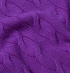 Ralph Lauren Purple Label - Slim-Fit Cable-Knit Cashmere Sweater - Men - Purple
