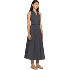 St. Agni Gray Halter Circle Hem Midi Dress