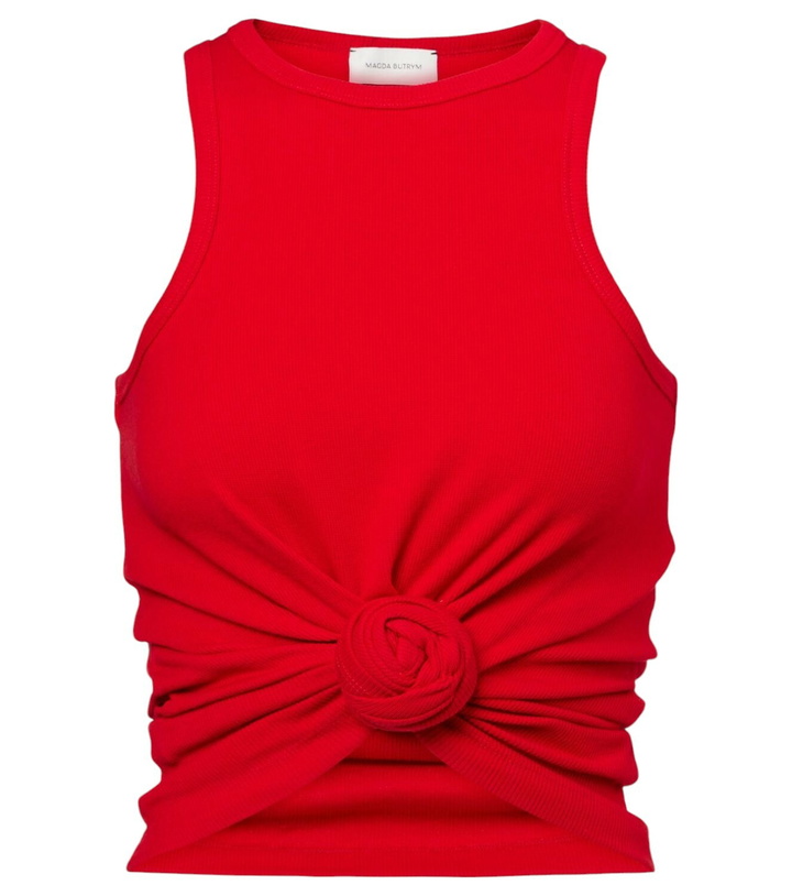 Photo: Magda Butrym Gathered cotton-blend tank top