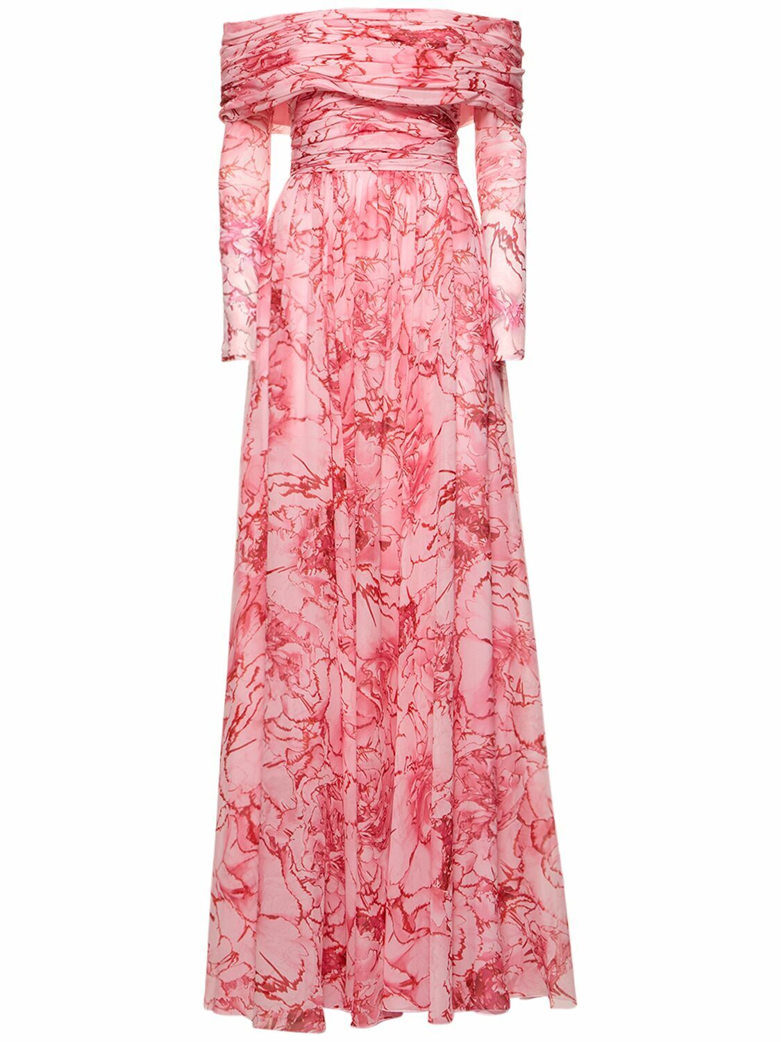 GIAMBATTISTA VALLI - Silk Georgette Off-the-shoulder Dress